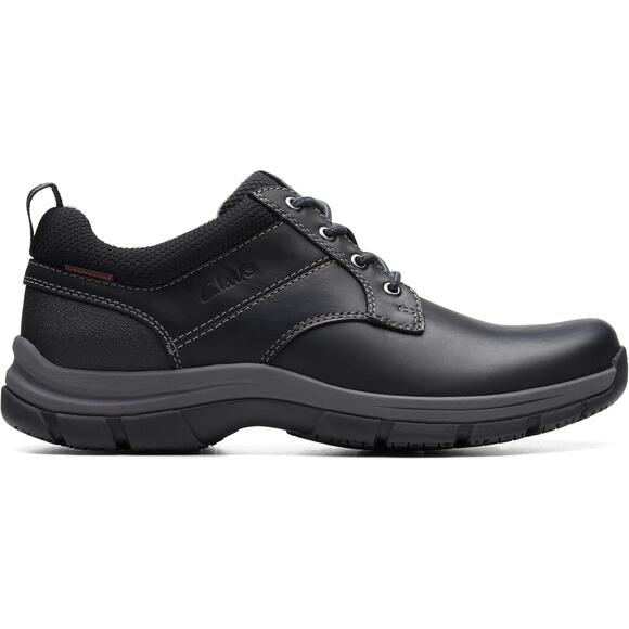 NWT Clarks Men's Collection Walpath Low Oxford, Black Leather Waterproof, 10.5 M - Picture 3 of 7